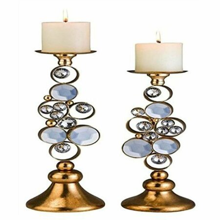 SS COLLECTIBLES 14-16 H in. Gold Mahla Candle holder Set SS1606811